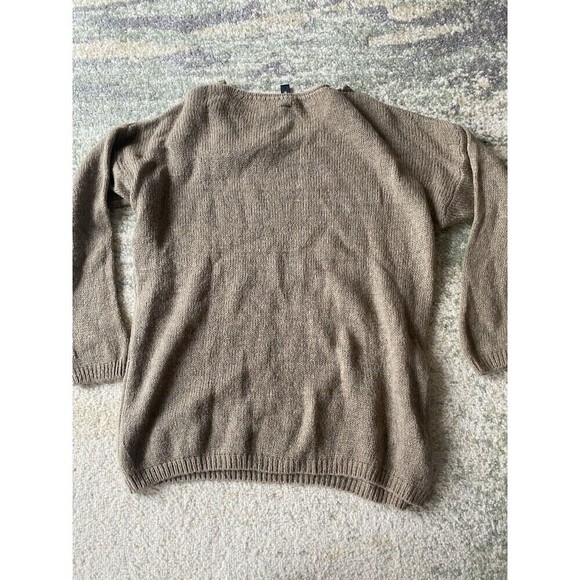 Venti6 V-Neck Brown/Tan Soft Lightweight Sweater Size Small Mohair Made in Italy - Picture 2 of 7